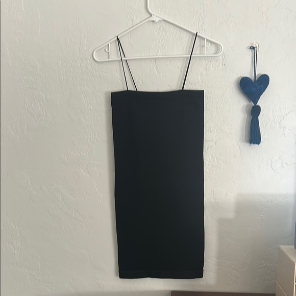 UO Out From Under Elegant Black Slip Dress - Picture 1 of 3